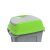 Hippo waste collection bin lid, plastic, green, 70L