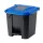 Recipient de colectare selectivă a deșeurilor, plastic, acționat cu pedală, antracit/albastru, 30L