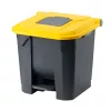 Recipient de colectare selectivă a deșeurilor, plastic, acționat cu pedală, antracit/galben, 30L