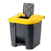 Recipient de colectare selectivă a deșeurilor, plastic, acționat cu pedală, antracit/galben, 30L
