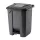 Recipient de colectare selectivă a deșeurilor, plastic, pedală, antracit, negru, 50L