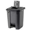 Recipient de colectare selectivă a deșeurilor, plastic, pedală, antracit, negru, 50L