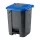 Recipient de colectare selectivă a deșeurilor, plastic, pedală, antracit, albastru, 50L