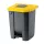 Recipient de colectare selectivă a deșeurilor, plastic, pedală, antracit, galben, 50L