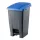 Recipient de colectare selectivă a deșeurilor, plastic, acționat cu pedală, antracit/albastru, 70L