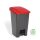 Szelektív hulladékgyűjtő konténer, műanyag, pedálos, antracit/piros, 70L