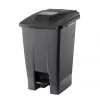 Recipient de colectare selectivă a deșeurilor, plastic, acționat cu pedală, negru/negru, 100L