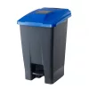 Recipient de colectare selectivă a deșeurilor, plastic, acționat cu pedală, antracit/albastru, 100L