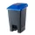 Recipient de colectare selectivă a deșeurilor, plastic, acționat cu pedală, antracit/albastru, 100L