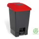 Selective waste collection container, plastic, pedal, black/yellow, 100L