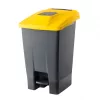 Recipient de colectare selectivă a deșeurilor, plastic, acționat cu pedală, antracit/galben, 100L
