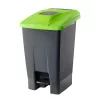 Recipient de colectare selectivă a deșeurilor, plastic, acționat cu pedală, antracit/verde, 100L