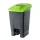Recipient de colectare selectivă a deșeurilor, plastic, acționat cu pedală, antracit/verde, 100L