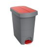 Pelikán Slim pedal bin eco metal color, 60 liters with green lid