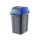 Coș de colectare selectivă a deșeurilor Hippo Tipping, plastic, antracit/albastru, 25L