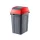Hippo Tipping Coș de colectare selectivă a deșeurilor, plastic, antracit/roșu, 25L