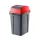 Hippo Tipping Coș de colectare selectivă a deșeurilor, plastic, antracit/roșu, 50L
