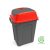 Hippo Billenős Szelektív hulladékgyűjtő szemetes, műanyag, antracit/piros, 50L