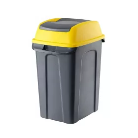   Hippo Tipping Coș de colectare selectivă a deșeurilor, plastic, antracit/galben, 50L