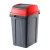 Hippo Tipping Coș de colectare selectivă a deșeurilor, plastic, antracit/roșu, 70L