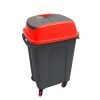 Hippo Tipper Selective waste collection bin, plastic, anthracite/red, 70L