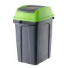 Hippo Tipping Coș de colectare selectivă a deșeurilor, plastic, antracit/verde, 70L