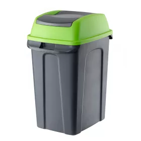   Hippo Tipping Coș de colectare selectivă a deșeurilor, plastic, antracit/verde, 70L