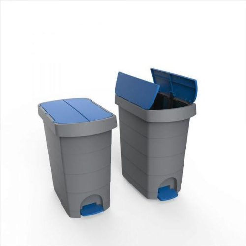 Coș de gunoi Pelikán Slim cu pedală eco antracit, cu capac antracit 60 litri