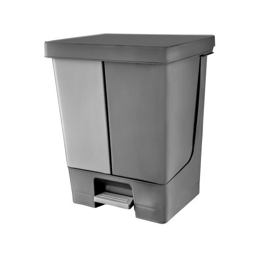 Pedal bin, plastic, ECO grey, with removable basket, 50L NO5