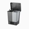 Pedal bin, plastic, ECO grey, with removable basket, 50L NO5