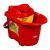 Plastic mop bucket with wheels eco, 20L, divided