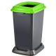 Selective waste collection container, plastic, pedal, metal color, blue, 50L