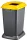 Recipient de colectare selectivă a deșeurilor, plastic, capac deschis, galben, 50L