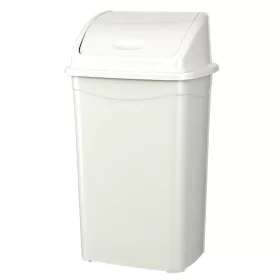   Coș de gunoi cu capac rabatabil, plastic, gri/antracit, 50 litri