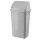 Coș de gunoi cu capac rabatabil, plastic, gri/antracit, 50 litri