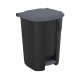 Recipient de colectare selectivă a deșeurilor, plastic, acționat cu pedală, antracit/negru, 70L