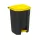Recipient de colectare selectivă a deșeurilor, plastic, acționat cu pedală, antracit/negru, 70L
