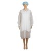 Visitor gown disposable PP patent white 100x70cm, 24g, L