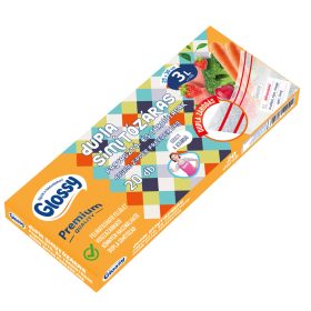 Glossy DOUBLE Ziplock Freezer and Storage Bags 3 L, 20pcs