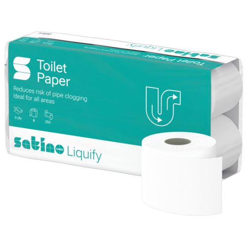 Wepa Liquify toalettpapír 2 rétegű, fehér, 250lap, 8 tekercs/csomag
