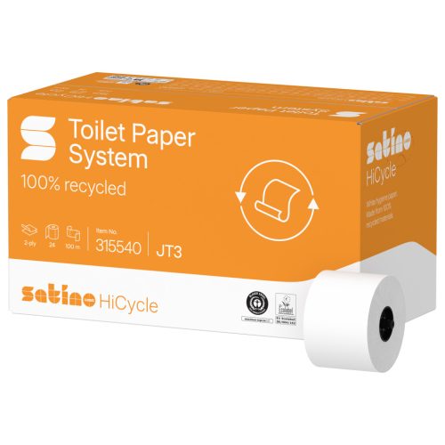 Satino Wepa Prestige 2-lagig, Zellstoff, punktförmig zugeführtes Toilettenpapier pro Blatt 11cm, 180m, 12 Rollen/Schrumpf