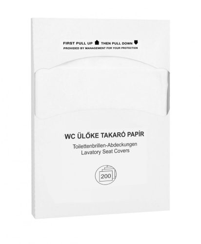 Toilet seat cover paper, hygienic pad 200 pcs., 10 packs/carton