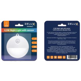 Zelux LED Lampka nocna z czujnikiem ruchu