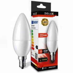 Zelux Led Candle C37 6W E14 3000K Candle žarulja