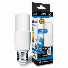 Zelux Led Bright štapna žarulja E27 9W T37 4000K