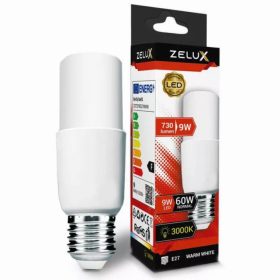 Zelux Led Bright štapna žarulja E27 9W T37 3000K