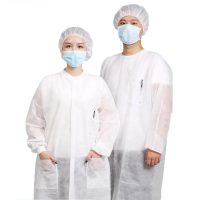 Disposable gown, hairnet