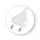 Cablu de conectare Commel 2,5 A 250 V ~, Alb 2x075 / 2m