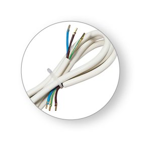   Cablu de conectare Commel pentru aragaz 250 V ~ 5000 W, Alb 3G2.5 / 1.5 m