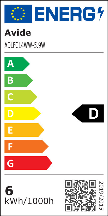 Avide LED Filament Candle 5.9W E14 WW 2700K Fényerőszabályozható